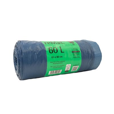 Afvalzakken van 60 l met trekkoord van gerecycled materiaal